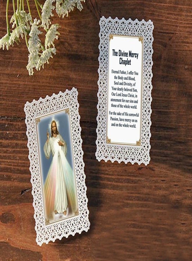 Trendzeen Chaplet of Divine Mercy - Red Marble Style Divine Mercy Rosary Beads, Laminated Holy Card, Zippered Rosary Pouch, The Lord's Prayer Card - 4 Items Set - Image 5